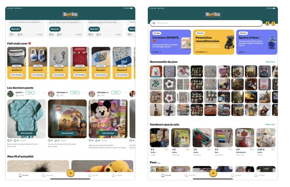 Beebs: faire du shopping en ligne pas cher