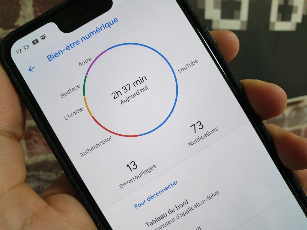 Il est possible de faire la même chose sur Android en passant par la fonctionnalité “Bien-être numérique”, disponible dans l’application Paramètres de votre mobile.