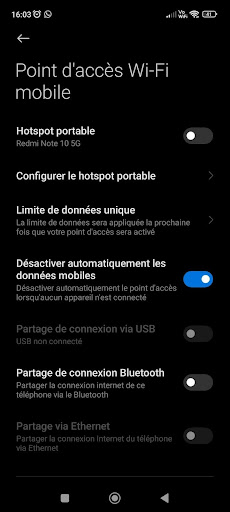 Désactiver l’itinérance des données mobiles sur Android 