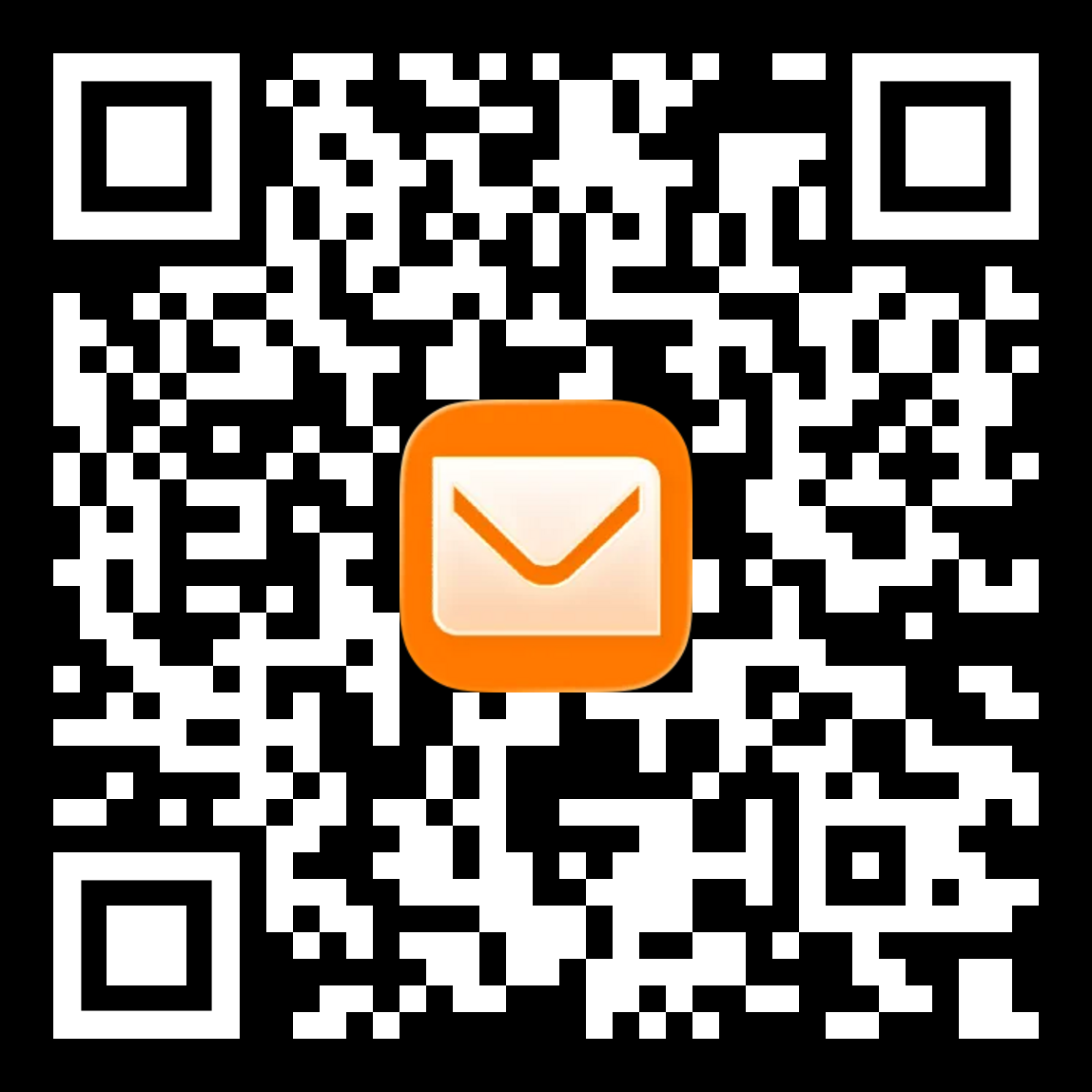 Scanner le QR Code pour télécharger l'application Messagerie Pro Orange