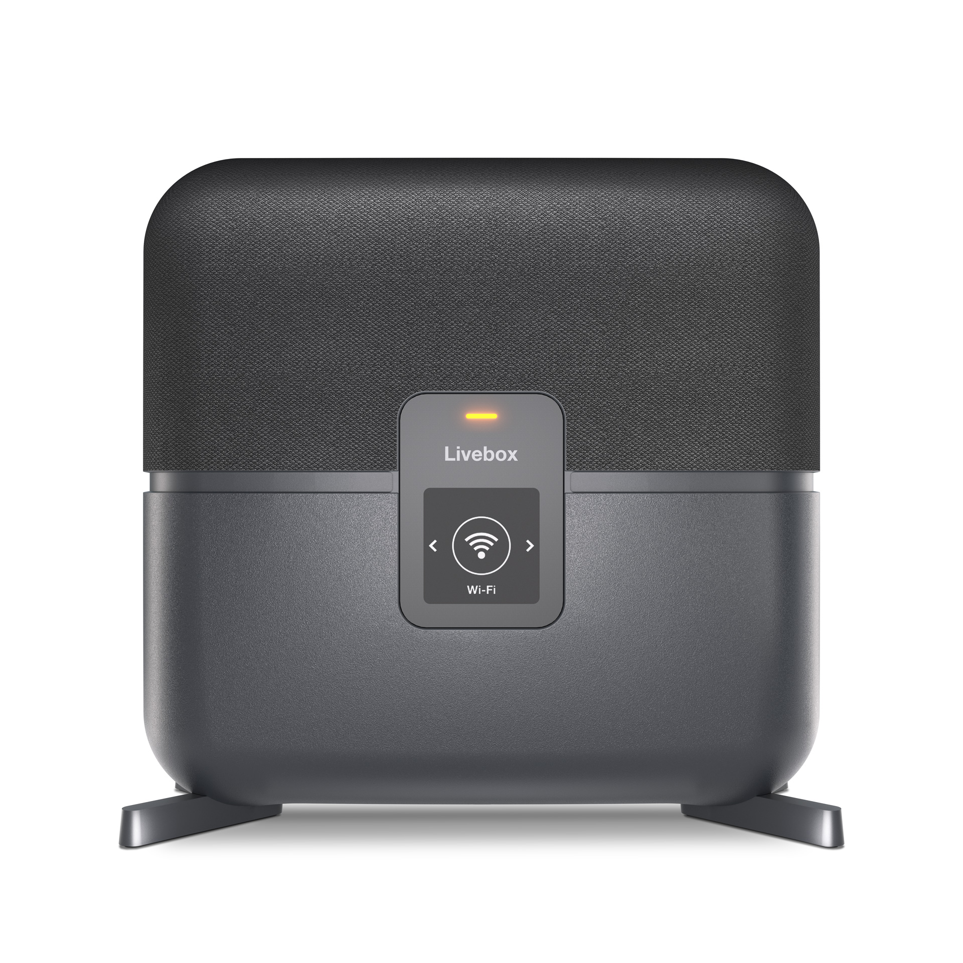 Livebox S avec écran tactile frontal, box internet compacte et performante Wifi 7 Orange