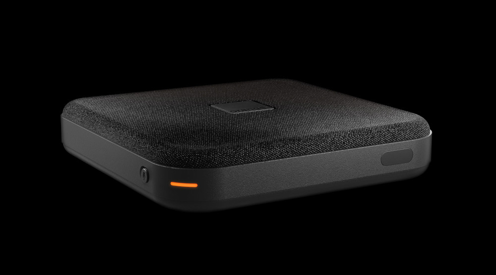 Décodeur TV 6 Orange noir, design moderne, voyant lumineux, éco-conçu et compatible Wi-Fi 6